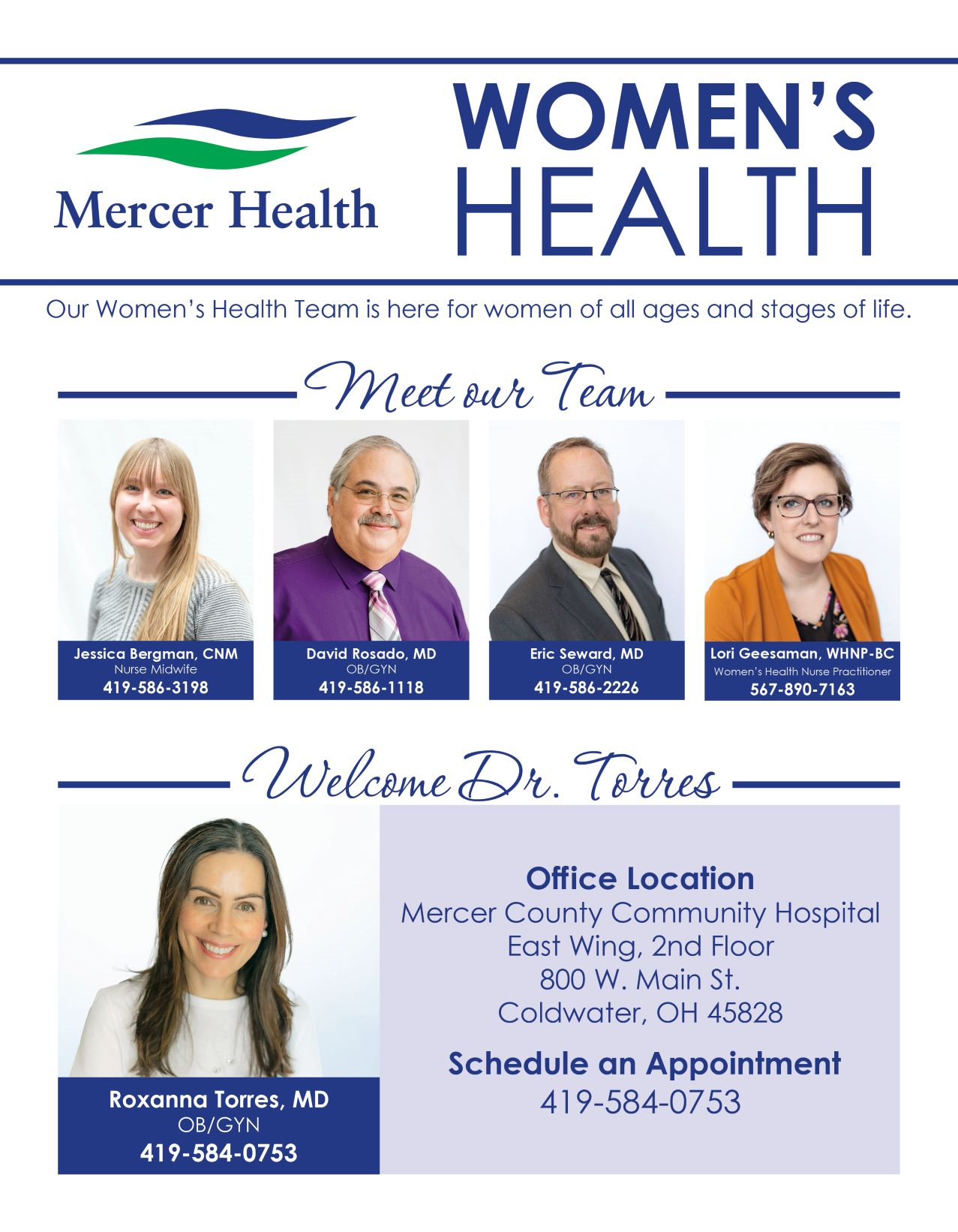 Dr. Roxanna Torres, OB/GYN, to start at Mercer Health on November 7